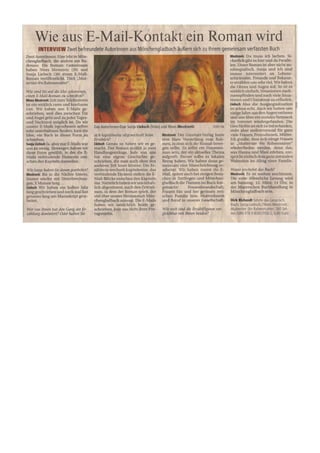 Rheinische Post Sonja Liebsch und Nives Mestrovic Muttertier @n Rabenmutter Interview  wie aus e-mail-kontakt ein roman wird-