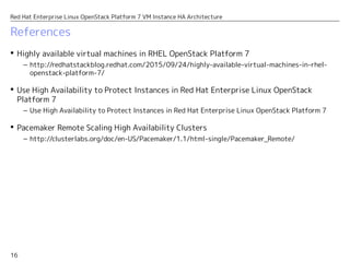Red Hat Enterprise Linux OpenStack Platform 7 - VM Instance HA ...
