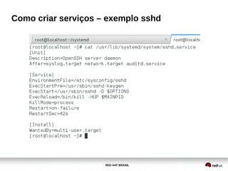 RED HAT BRASIL
Como criar serviços – exemplo sshd
 