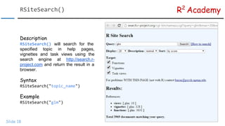 Succesfully Completed R Search Project R Programming: Getting Help In R | PDF