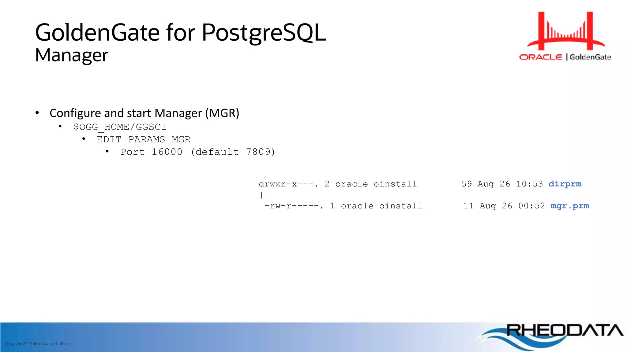 Improve PostgreSQL replication with Oracle GoldenGate