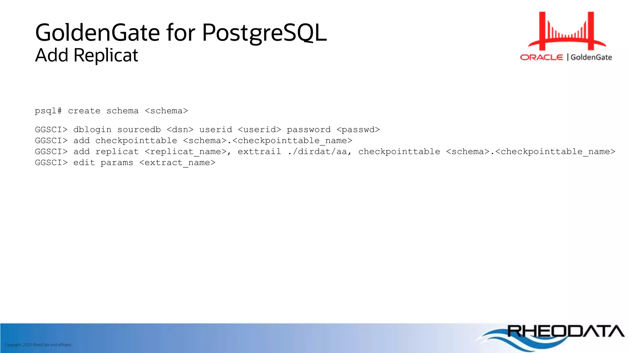 Improve PostgreSQL replication with Oracle GoldenGate