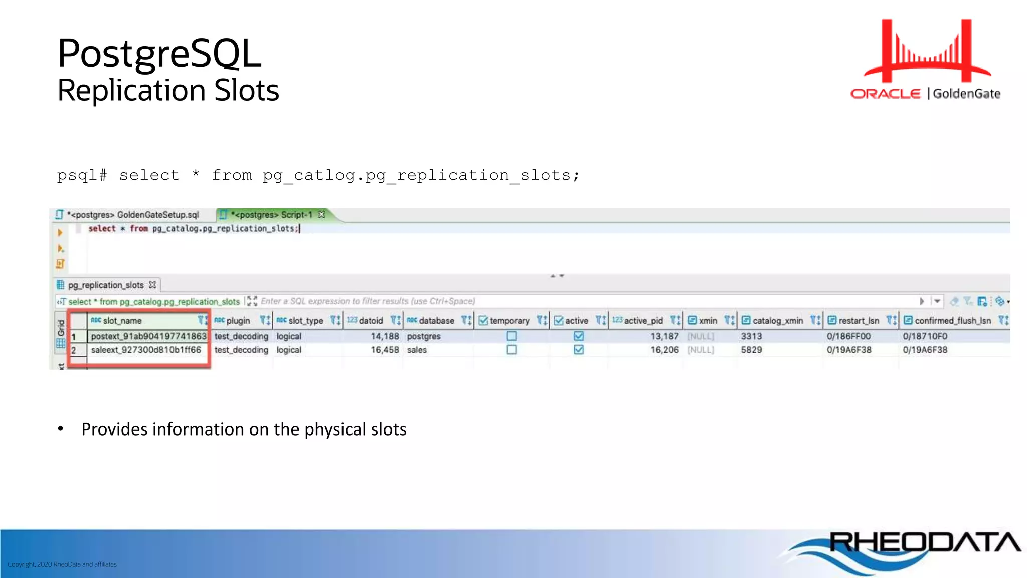 Improve PostgreSQL replication with Oracle GoldenGate