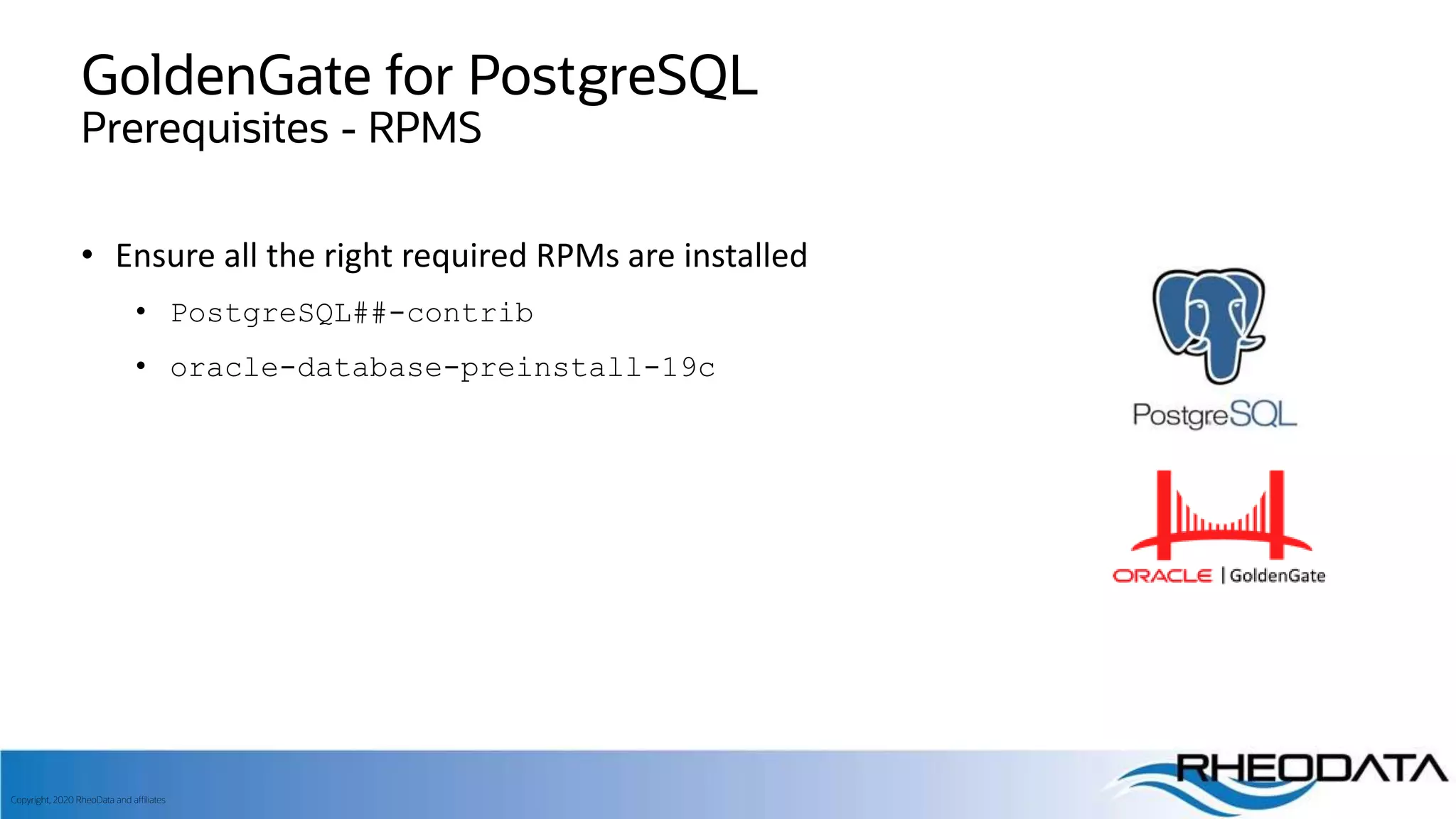 Improve PostgreSQL replication with Oracle GoldenGate