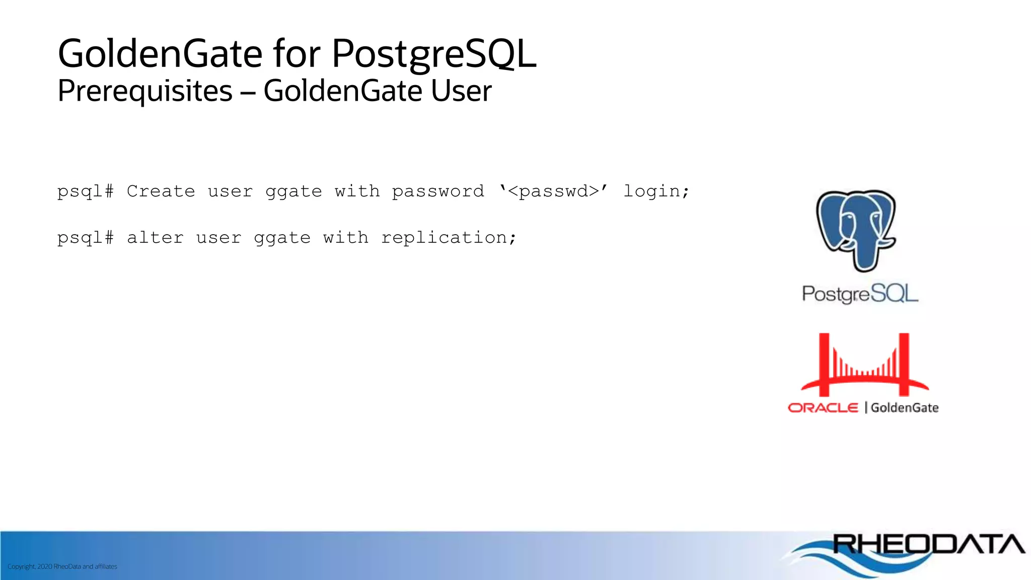 Improve PostgreSQL replication with Oracle GoldenGate