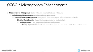 Oracle GoldenGate 21c New Features and Best Practices | PPTX