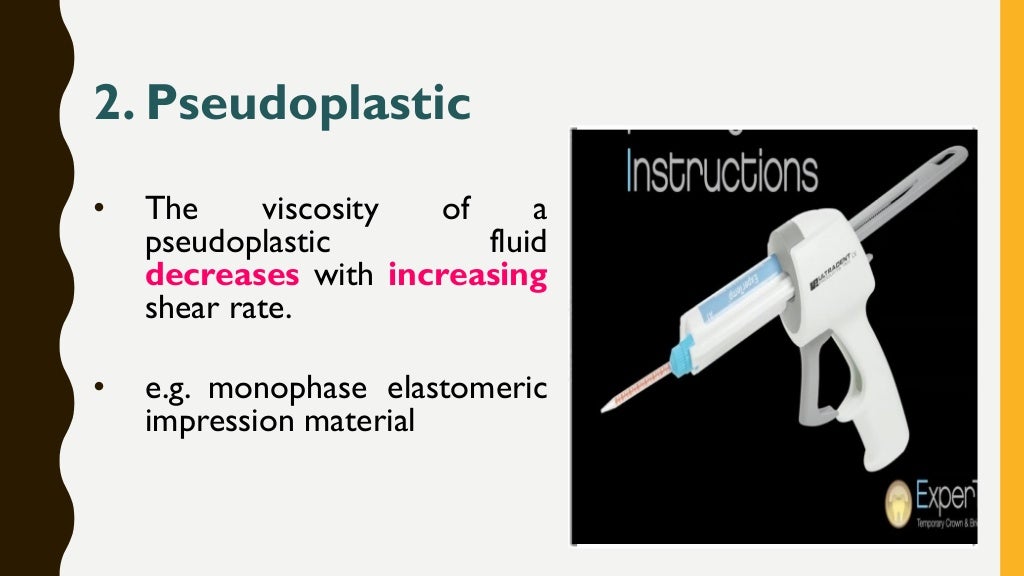 Rheological properties of dental materials