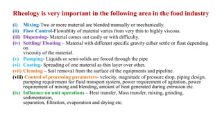 Rheological properties of food Materials | PDF