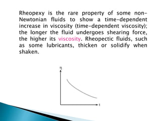Two Common Rheopetic Fluids Rheology | PPTX