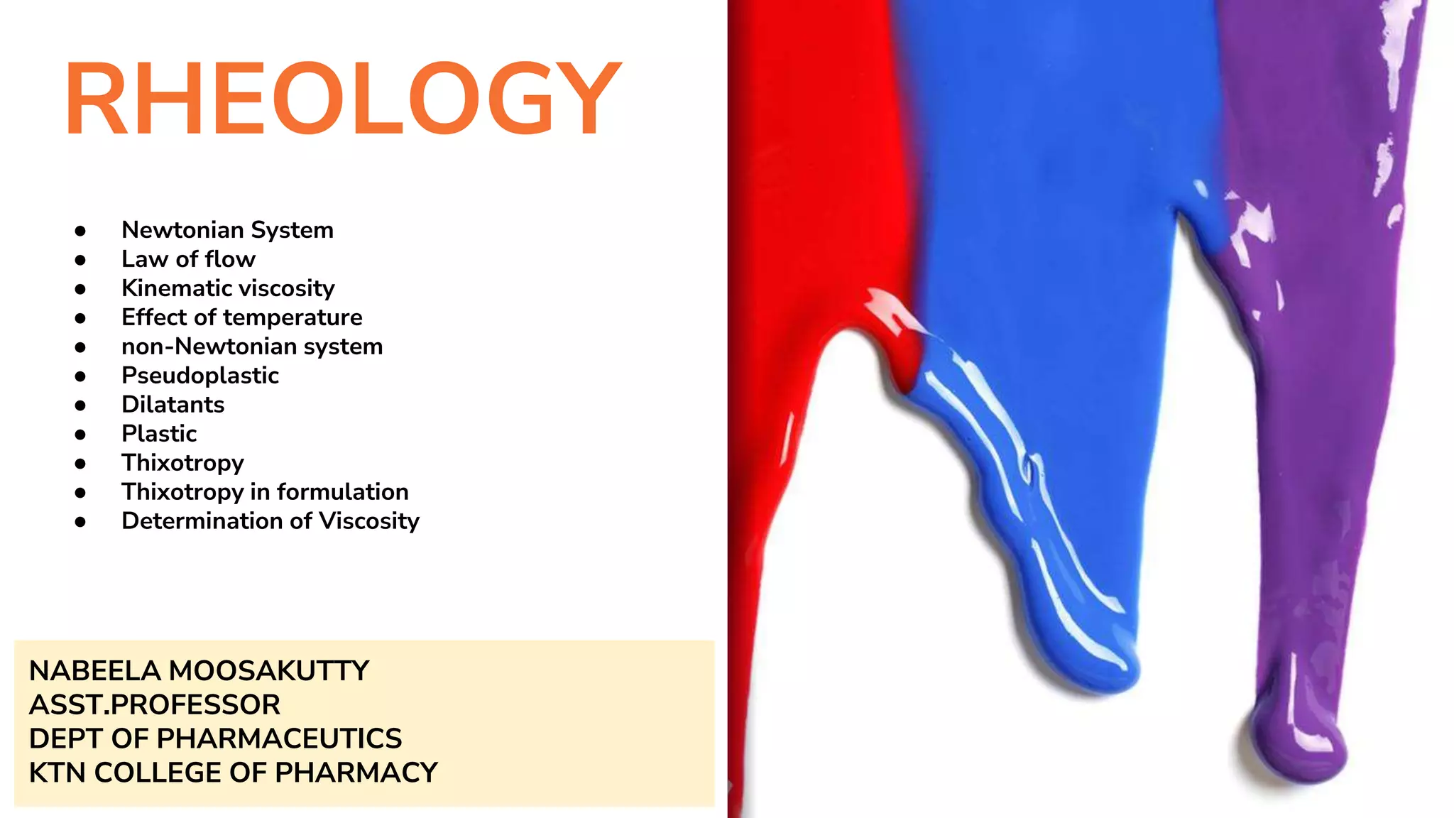 Rheology Study of Flow | PPTX