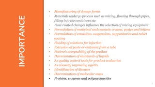 Rheology Study of Flow | PPTX