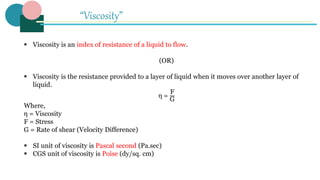Rheology, Newtonian and Non Newtonian Flow | PPTX