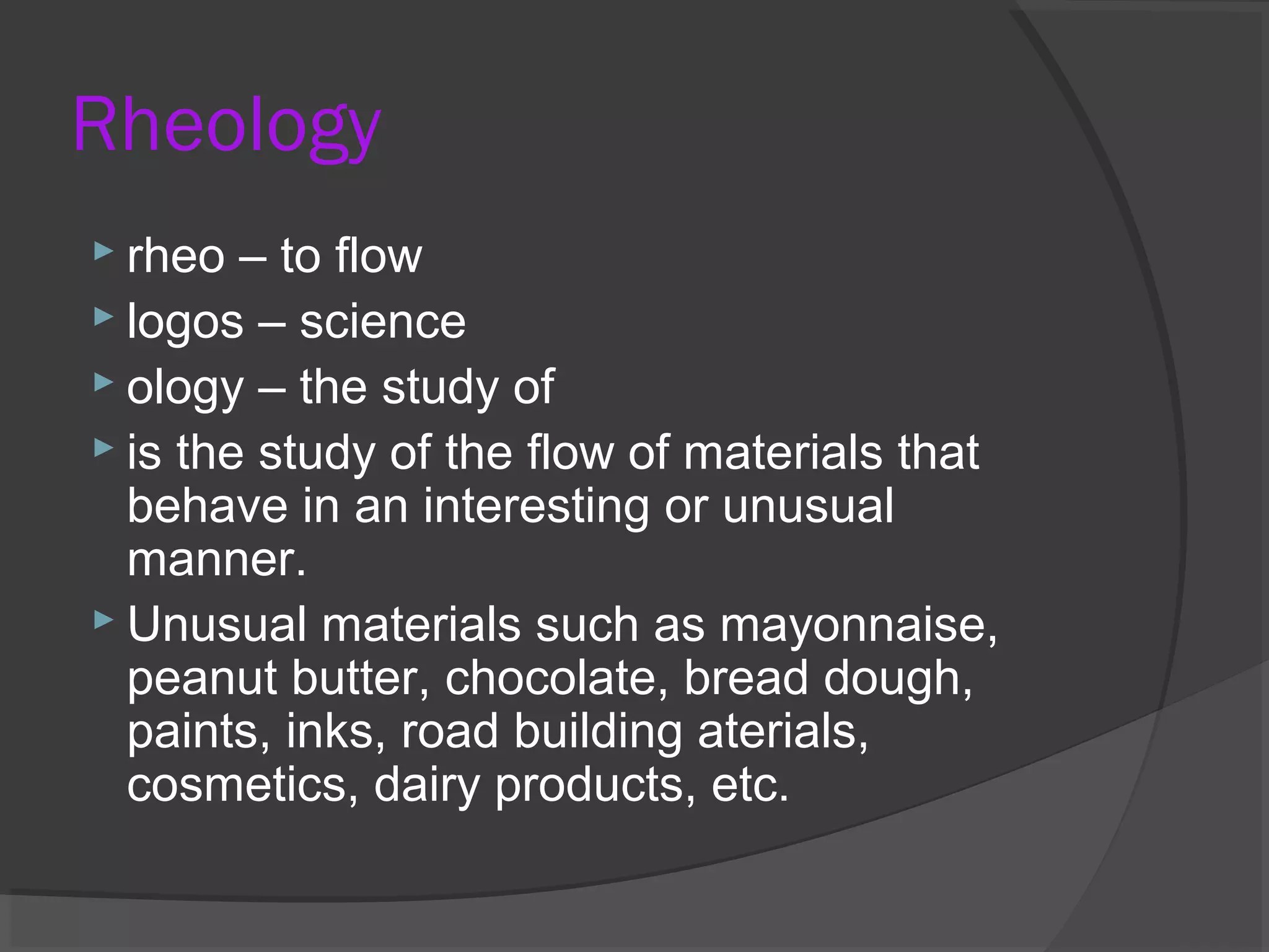 Rheology ppt | PPT