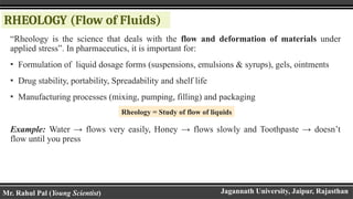 Unit: II- Study of Rheology and Solid Deformation (Physical ...
