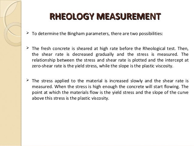 Rheology of concrete