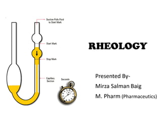 RHEOLOGY
Presented By-
Mirza Salman Baig
M. Pharm (Pharmaceutics)
 