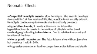 Comprehensive Overview of Rhesus Isoimmunisation in Pregnancy | PPTX
