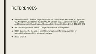 Management of rhesus negative pregnant woman | PPTX