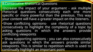 RHETORICAL QUESTIONS - ENGLISH 10 - 2nd Q | PPTX