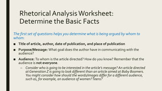 rhetorical analysis worksheet