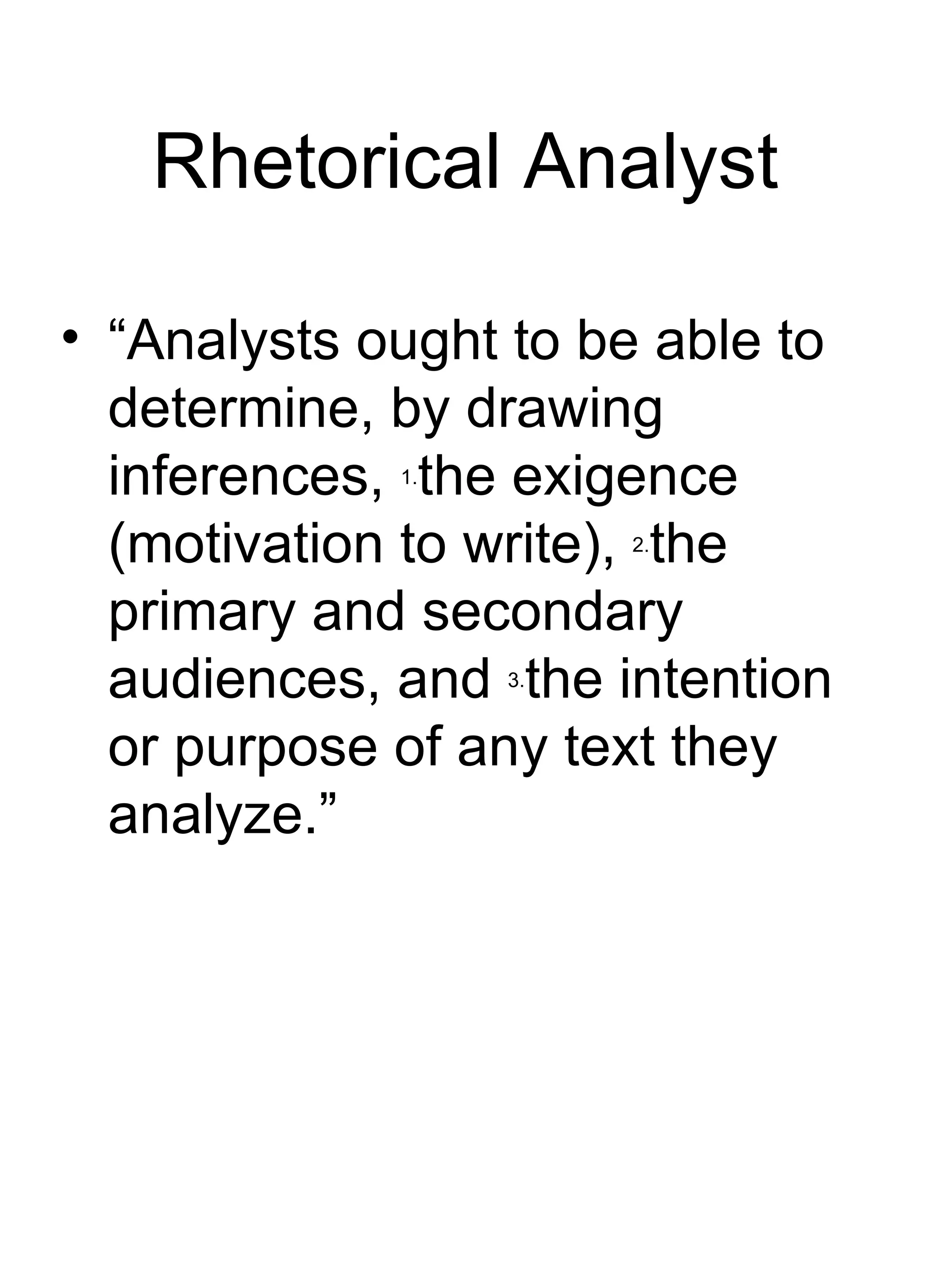 Rhetorical framework | PDF