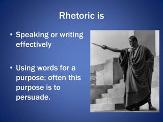 Rhetoric in advertising by Ponteefex | PPTX