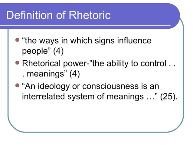 Rhetoric In Popular Culture | PPT | Books and Literature