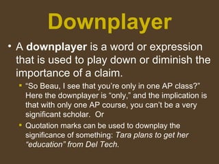 Downplay Design Rhetoric powerpoint | PPT