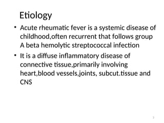 Recurrent Rheumatic Fever Rheumatic Fever slide presentation PPT.doc
