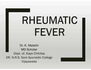 Dr. K. Malathi
MD Scholar
Dept. of. Kaya Chikitsa
DR. N.R.S. Govt Ayurvedic College
Vijayawada
 