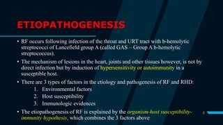 Rf And Rhd RHEUMATIC FEVER & RHEUMATIC HEART DISEASE | PPTX