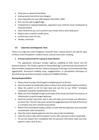 Rheumatic fever small group discussion | PDF