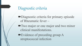 Recurrent Rheumatic Fever Rheumatic Heart Disease.pptx