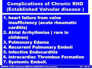 Rheumatic valvular diseases - Dr. S. Srinivasan | PPTX