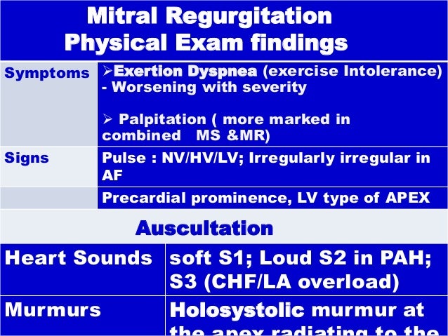 Rheumatic Mitral Regurgitation Natural History Rheumatic Mitral Regurgitation Natural History