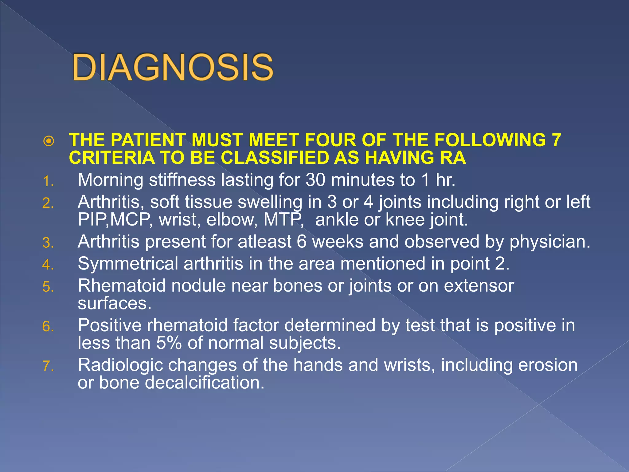 Rheumatoid arthritis | PPTX