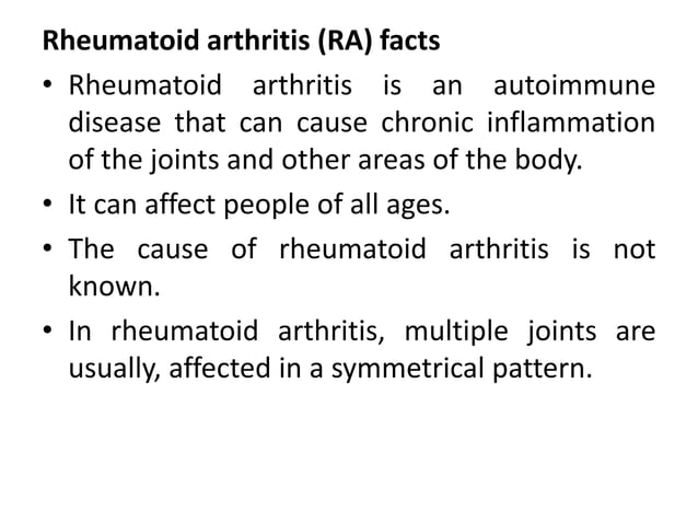 Rheumatoid arthritis | PPT