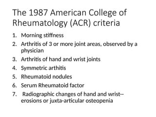 Rheumatoid Arthritis seminar presentation | PPTX