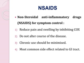 Rheumatoid arthritis and management | PPTX