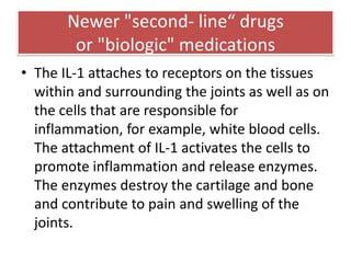 Newer "second- line“ drugs or "biologic" medications<br />DOSING: Abatacept is infused over 30 minutes. The initial dose o...