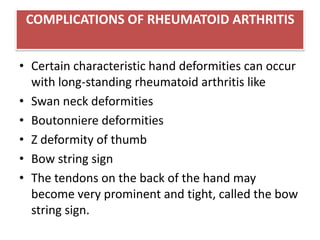 SYMPTOMS AND SIGNS OF RHEUMATOID ARTHRITIS<br />Simple tasks of daily living, such as turning door knobs and opening jars,...