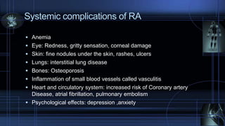 Rheumatoid arthritis clinical overview and tips for management | PPTX