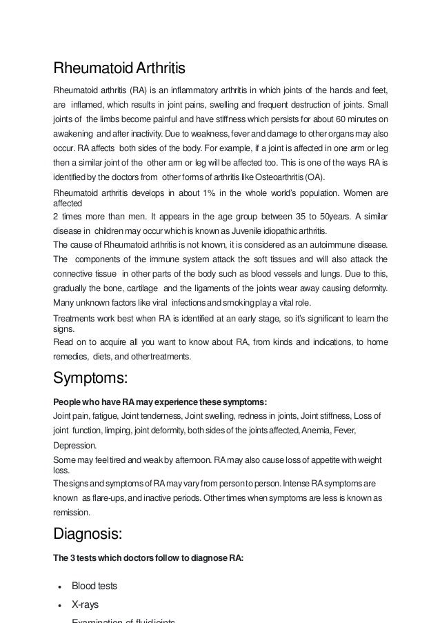 Rheumatoid Arthritis | PPTX