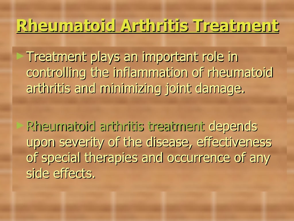 Rheumatoid arthritis treatment ppt