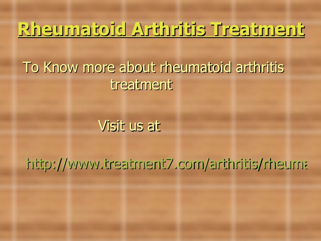 Rheumatoid arthritis treatment ppt