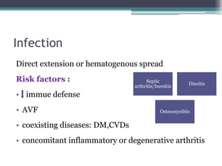 Rheumatological aspects in hemodialysis | PPTX