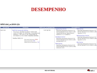RED HAT BRASIL
DESEMPENHO
 