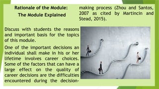 Sample Rationale For A Module Homeroom Guidance Program Topic 1 Grade 9.pptx