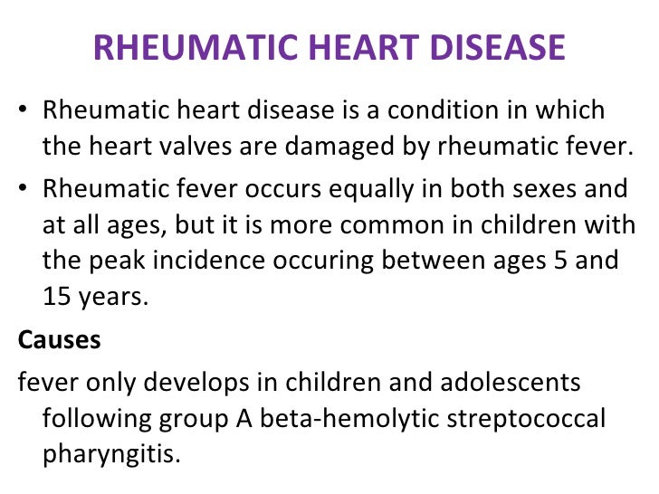 Rheumatic heart disease