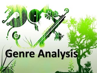 Genre Analysis
 